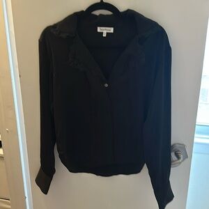 Black blouse with lace detail